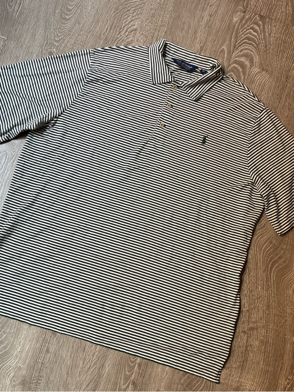 Polo Ralph Lauren Golf Striped Polo Shirt XL Green White